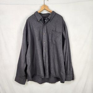 Knightsbridge Button Down Mens Long Sleeve Shirt  2X Dark Charcoal Gray Soft